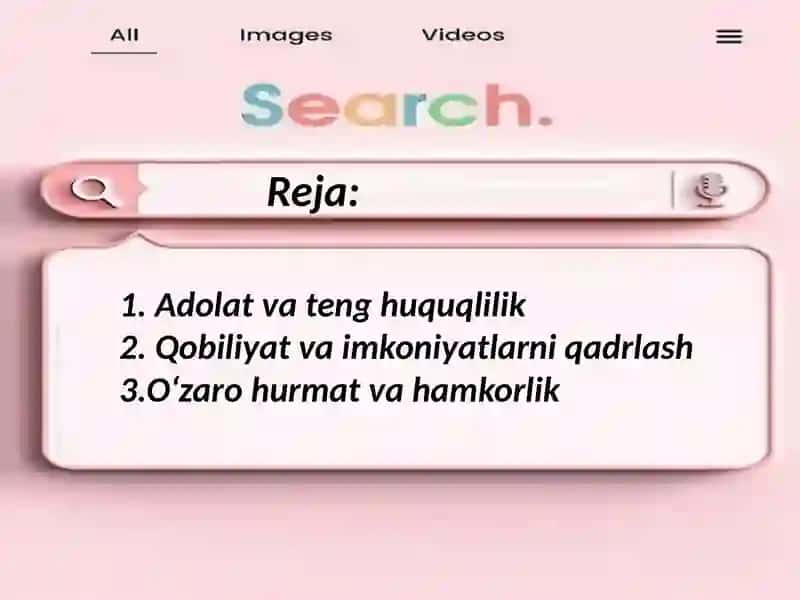 Gender tenglikning asosiy tamoyillari 2