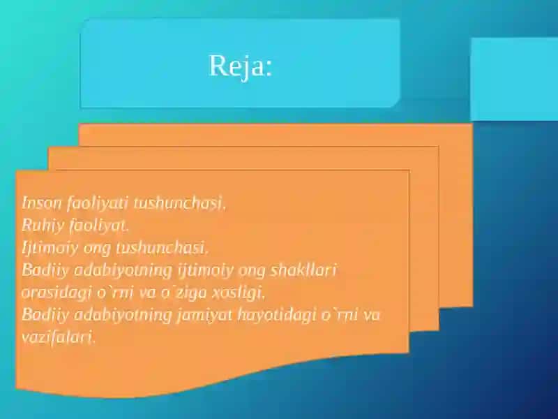Badiiy adabiyotning ijtimoiy ong shakllari 2