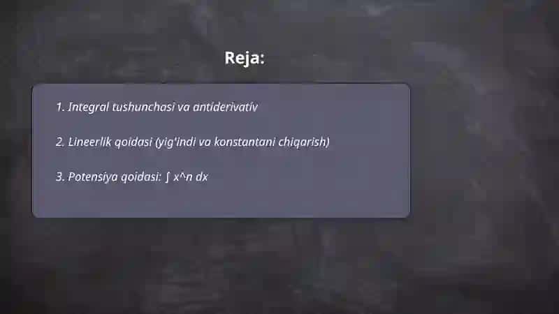 Integralashning eng soda qoydalari 2