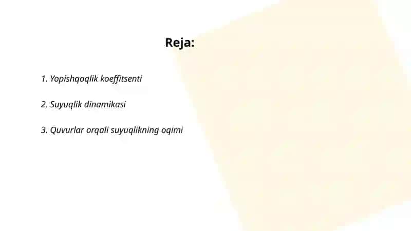 Yopishqoqlik koeffitsenti 2