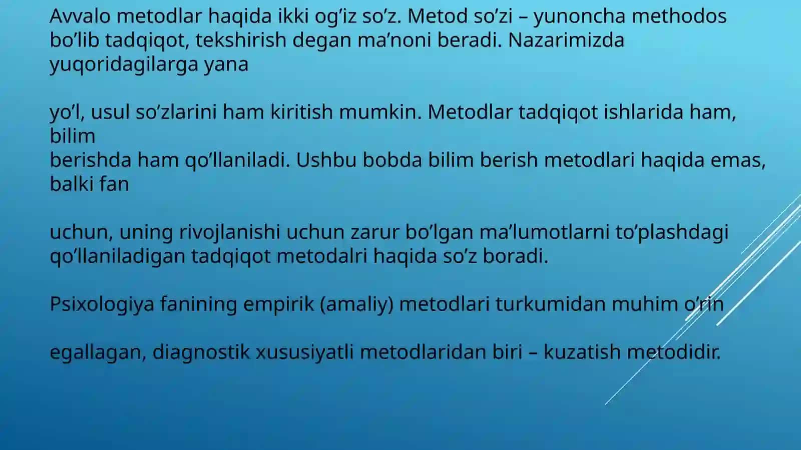 Psixologiyaning ilmiy tadqiqot metodlari 2
