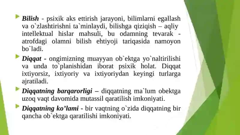 BILISH JARAYONLARI PSIXODIAGNOSTIKA 2