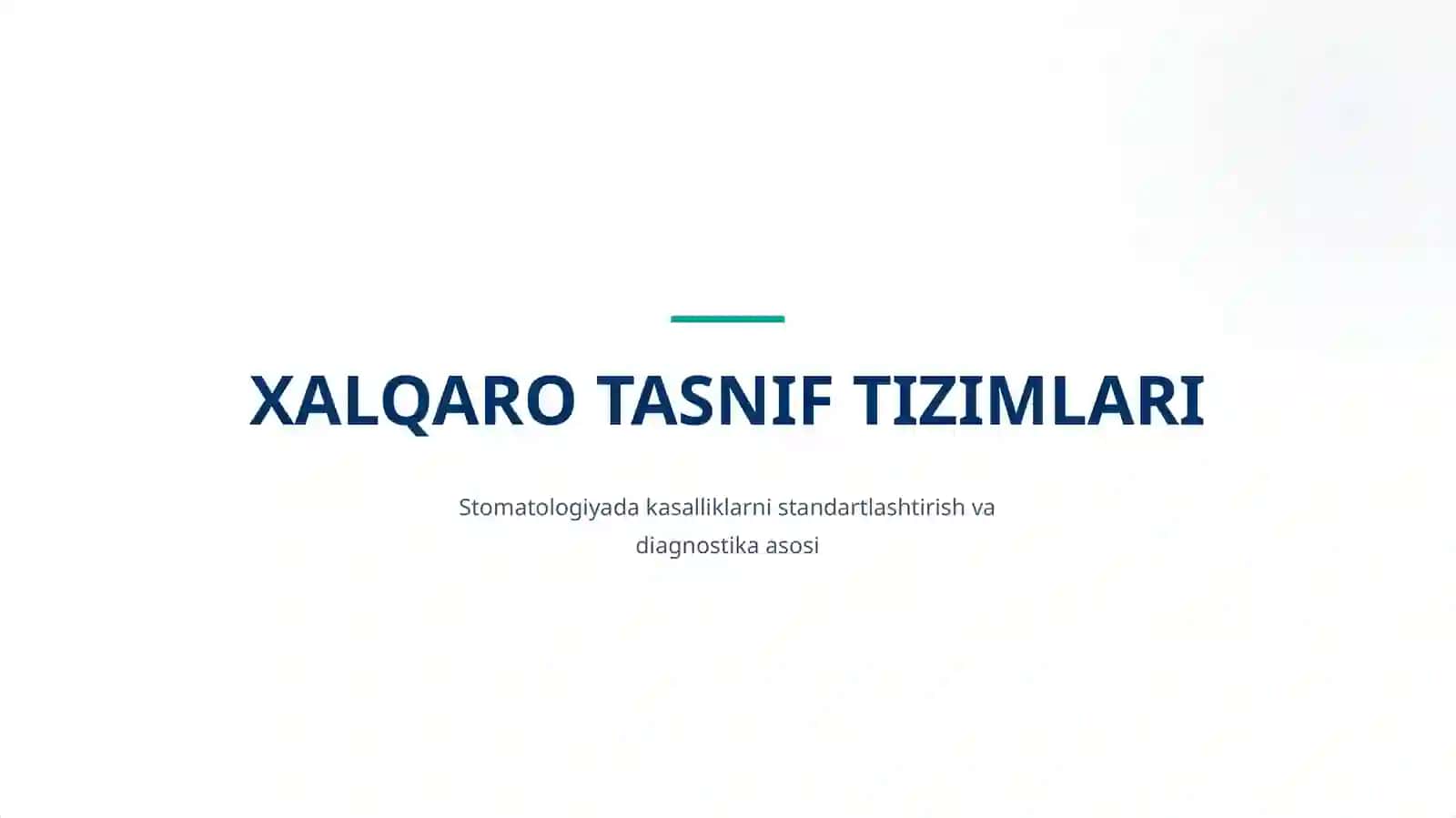 TISH NUQSONLARINING TASNIFI 2