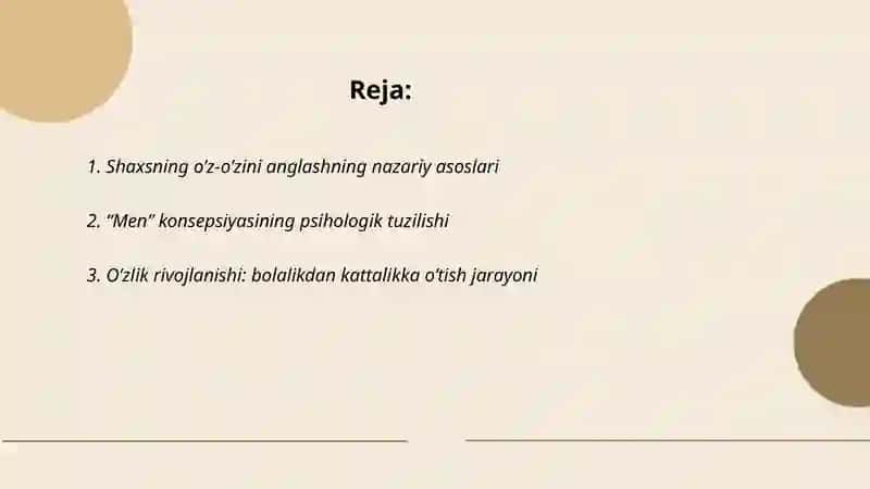 Shaxsning o’z-o’zini anglash va “men” konsepsiyasi 2