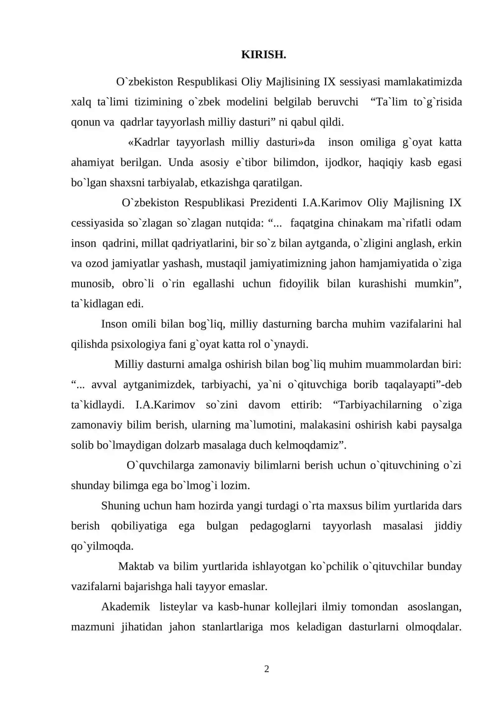 PEDAGOGIK qOBILIYaTNI SHAKLLANTIRISH 2