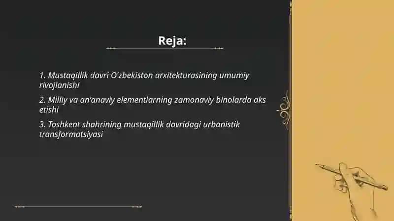 Mustaqillik davri ozbekiston arxitekturasi 2