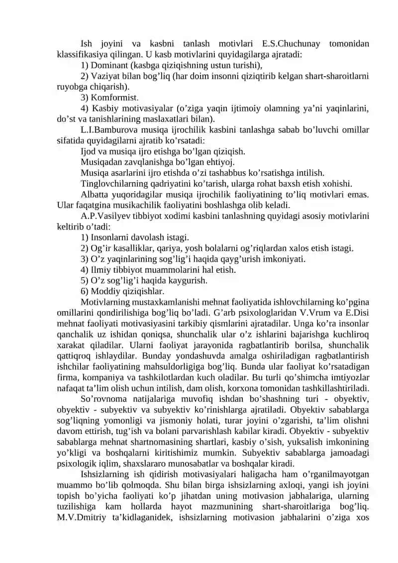 Kasbiy faoliyat motivasiyasi 2