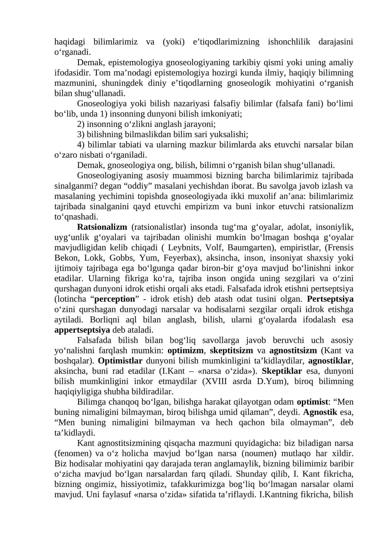 BILISH FALSAFASI 2