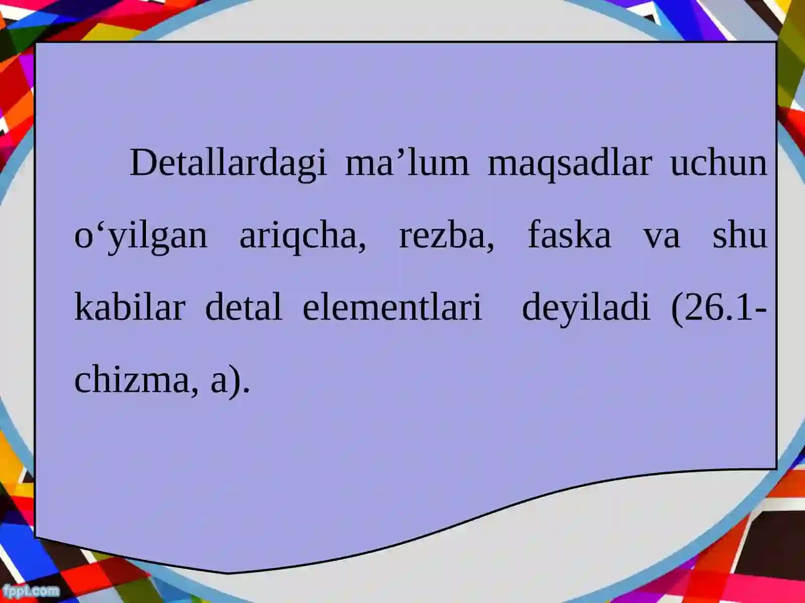 Oddiy yig‘ish chizmalarini o‘qish 2