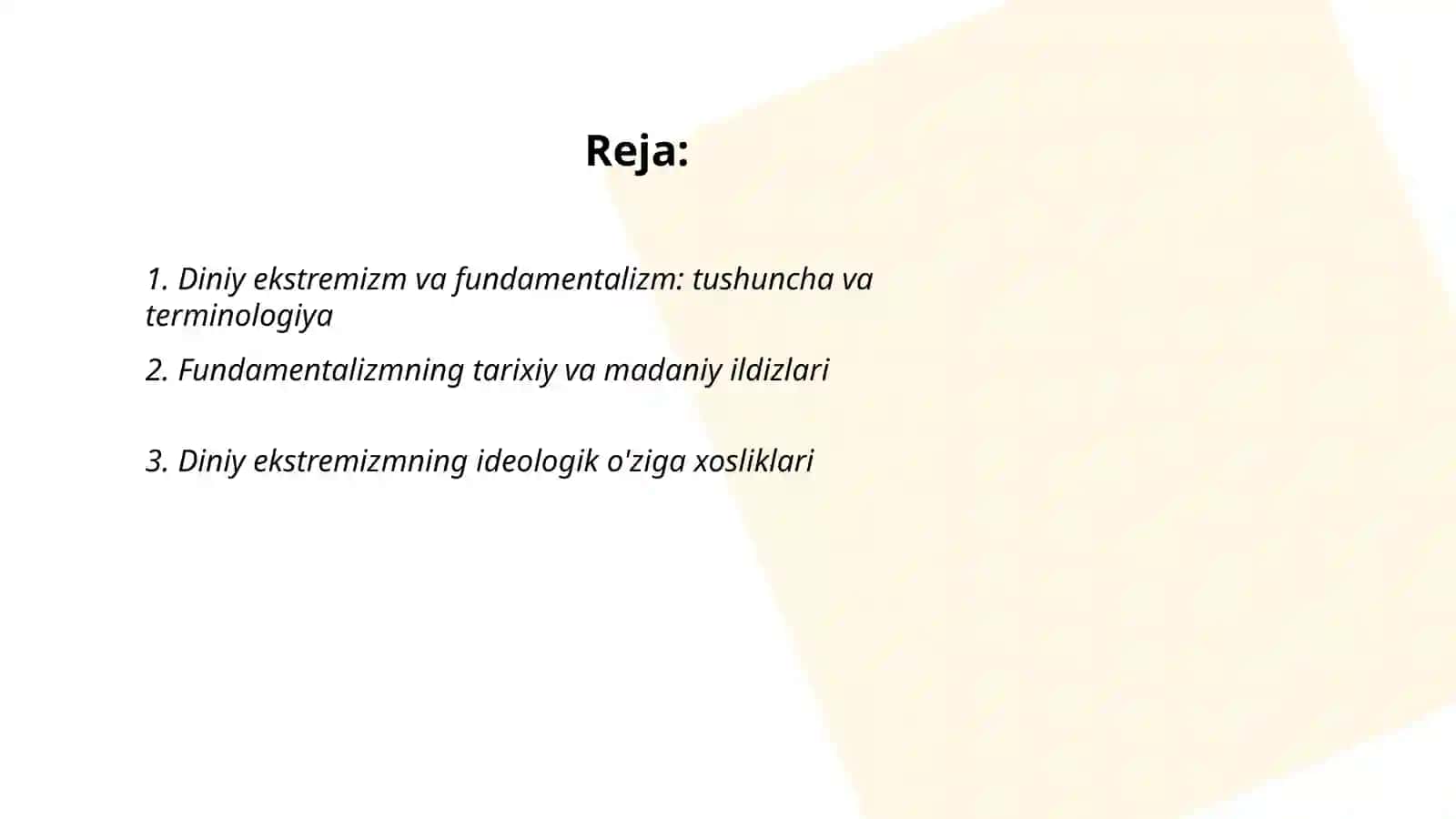 Diniy ekstremizm va fundamentalizm: tushuncha va terminologiya 2