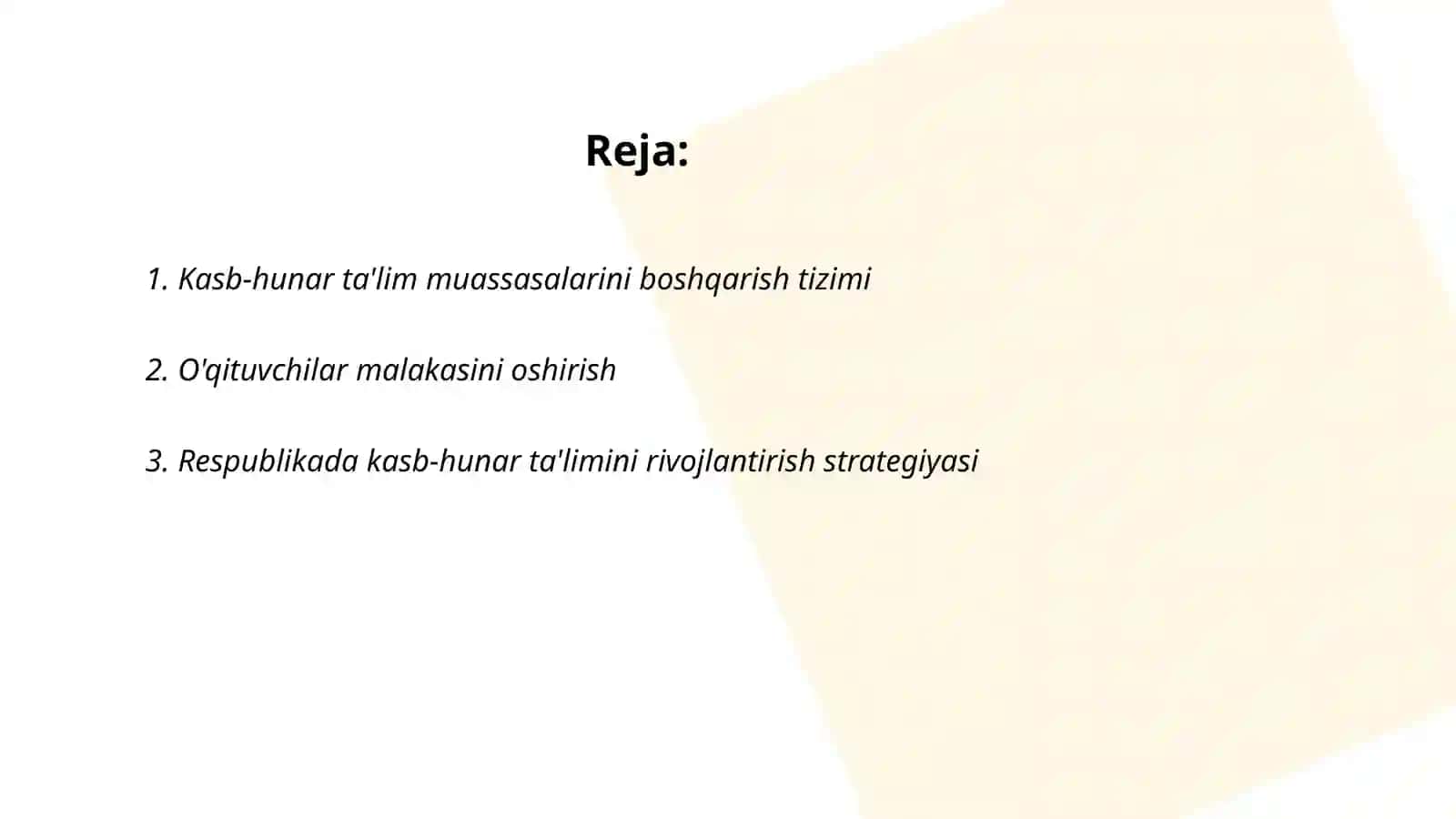 Kasb hunarga yo'naltirish bo‘yicha ta'lim muassasalari jamoasining faoliyati 2