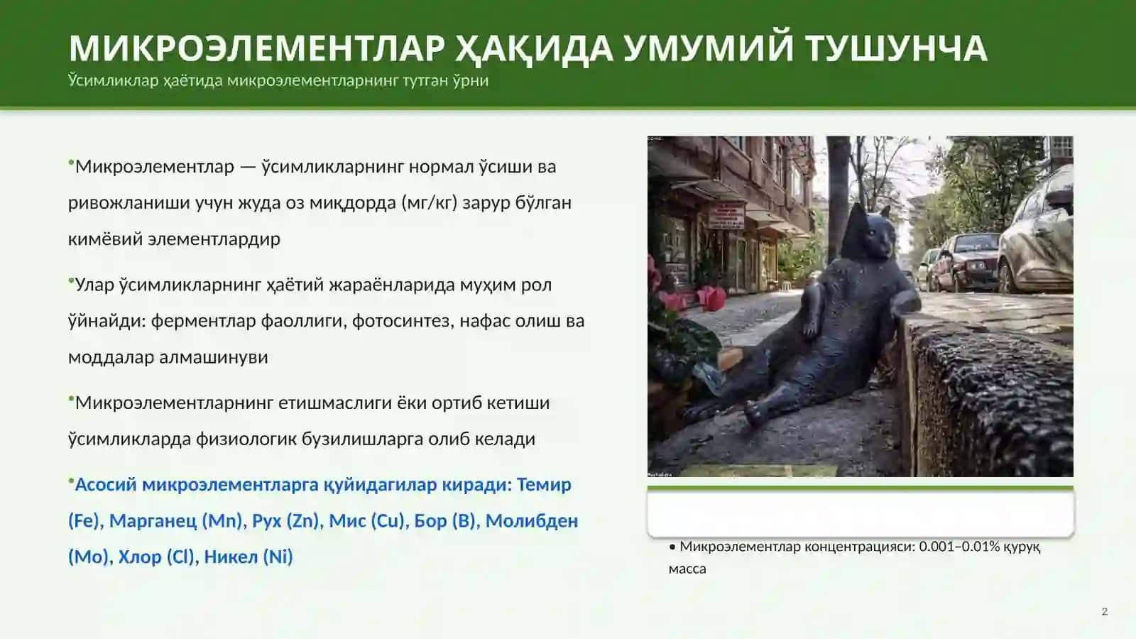 МИКРОЭЛЕМЕНТЛАР ВА УЛАРНИНГ ФИЗИОЛОГИК АҲАМИЯТИ 2