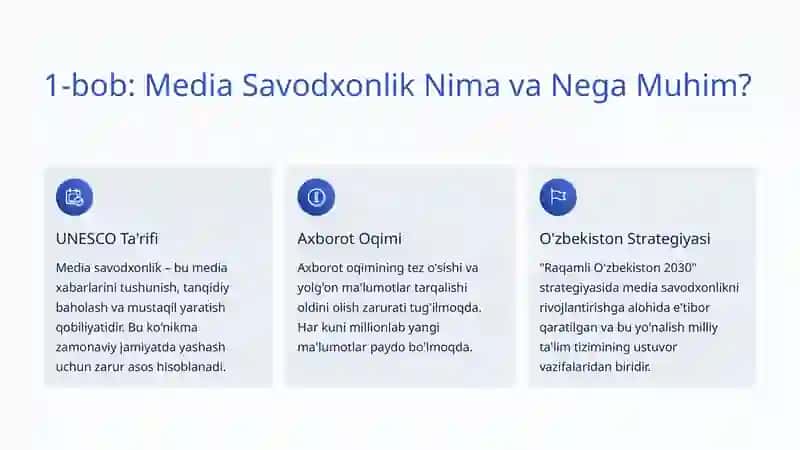Media Savodxonlik va Pedagogika: Zamonaviy Ta'limda Axborot Madaniyati 2