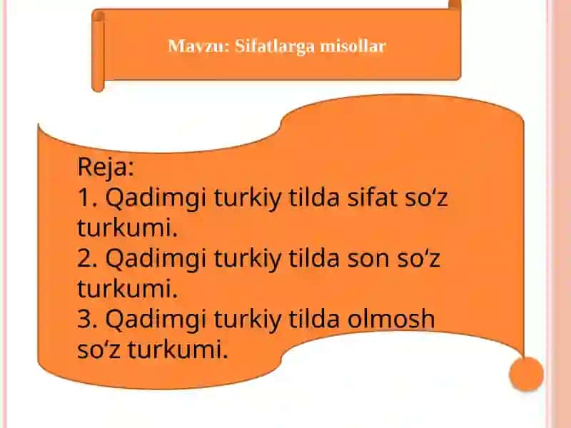 O'zbek til tarixi fanidan taqdimot 2