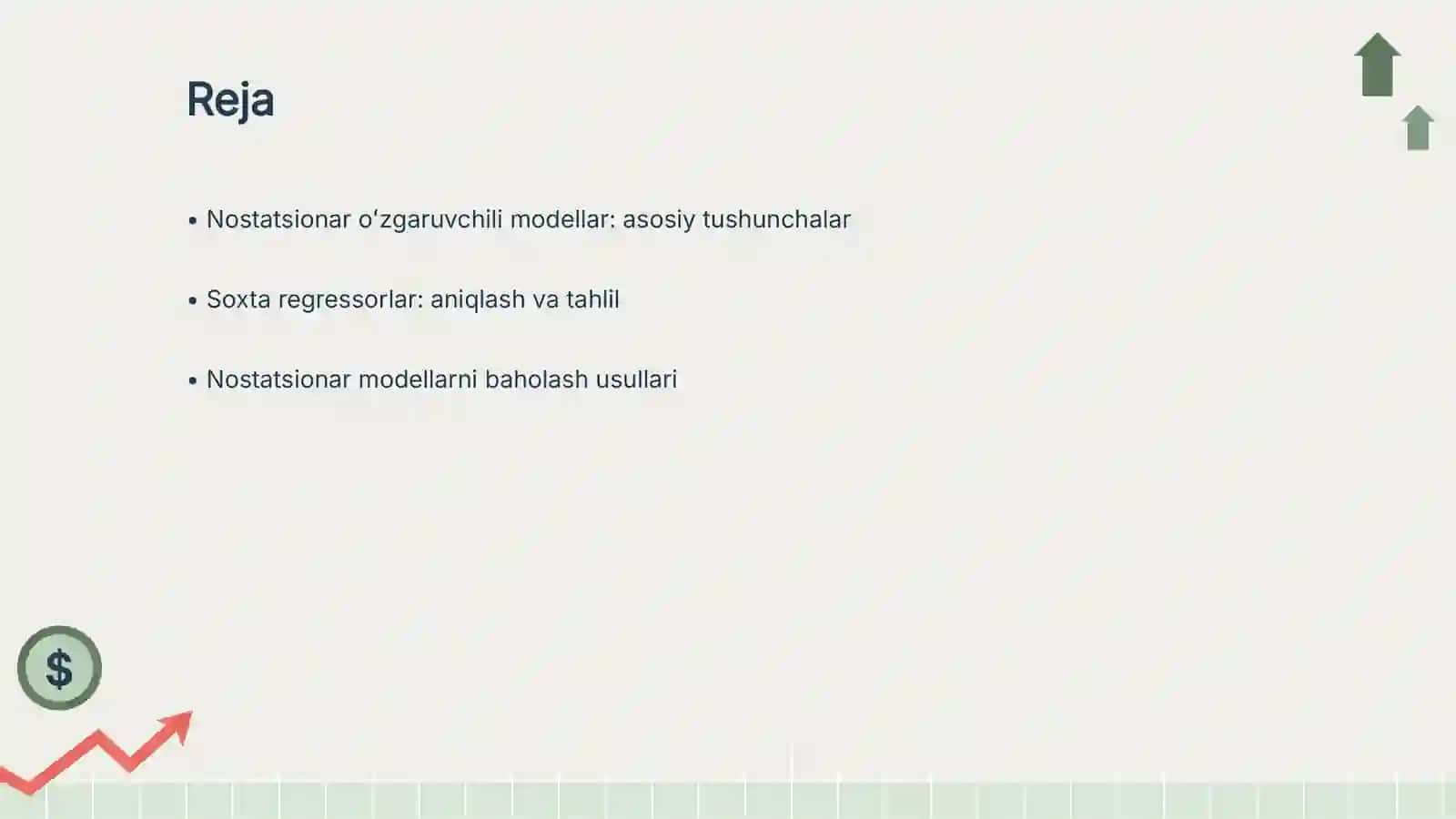 Nostatsionar oʻzgaruvchili modellar 2