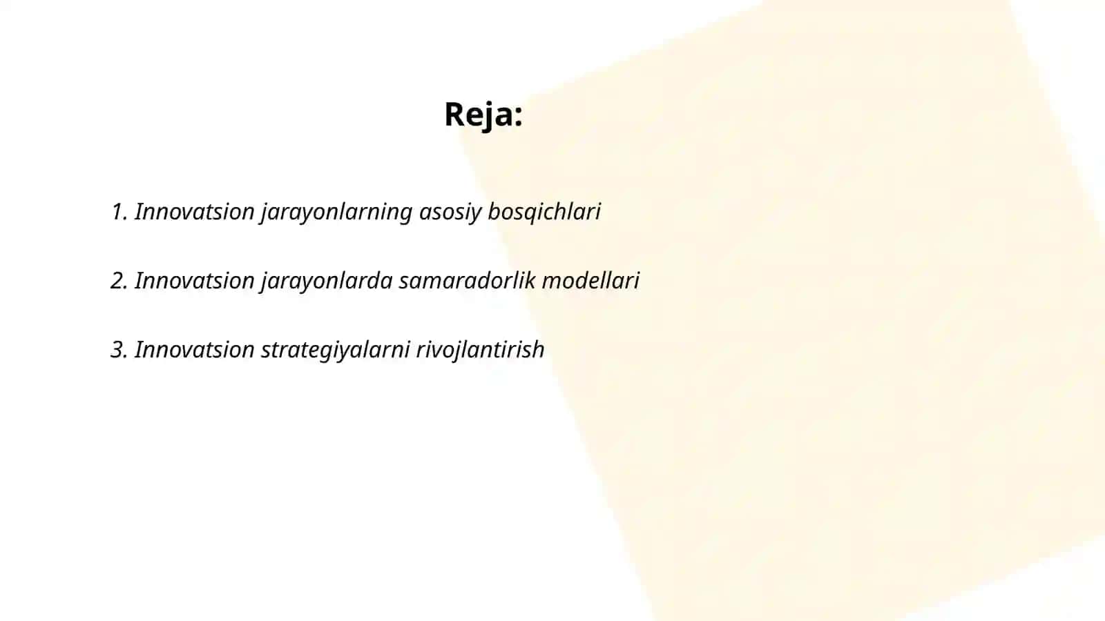 Innovatsion jarayonlarning modellari 2