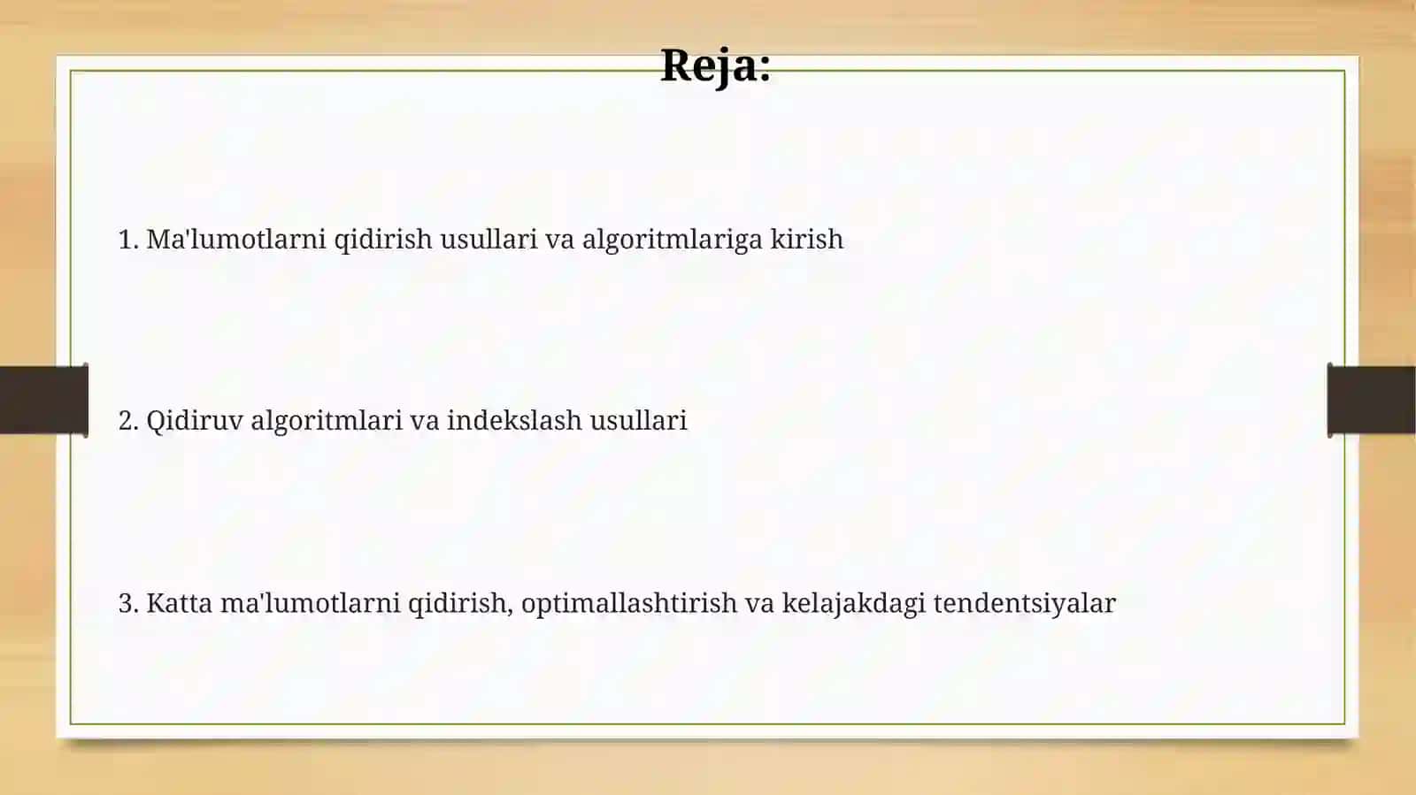 Ma’lumotlarni qidirish usullari, algoritmlari 2