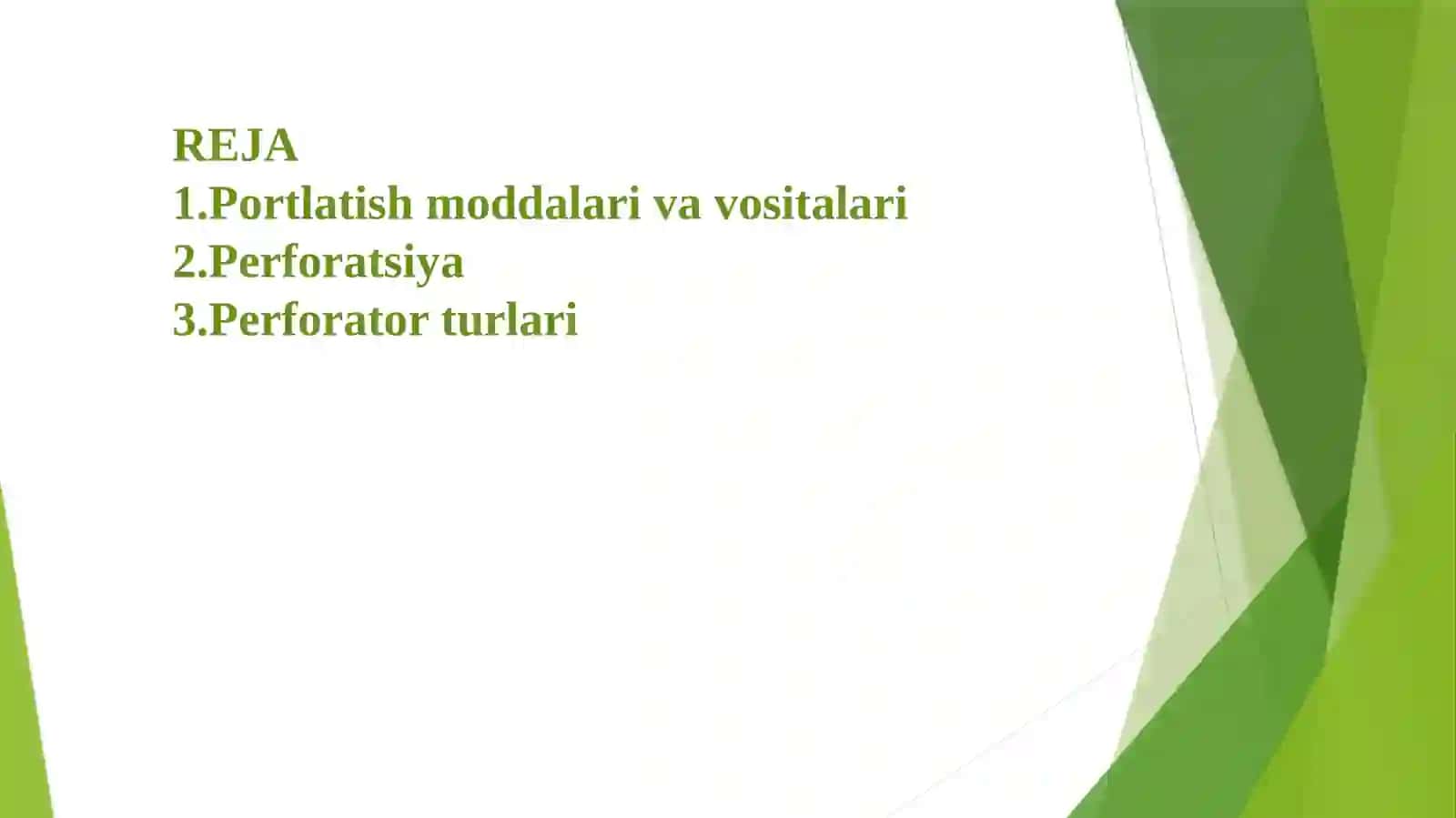 Quduqlarda Otish va Portlatish Ishlari 2