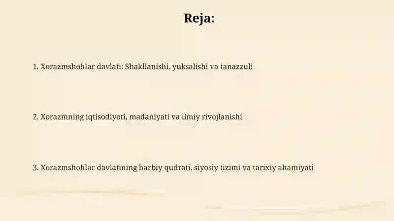 Xorazm Davlati: Tarix va Shakllanish 2