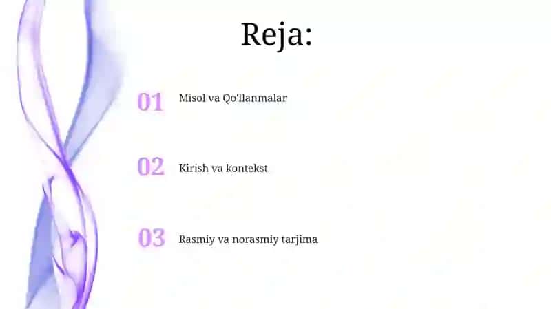 Rasmiy inglizcha tarjima namunalari 2