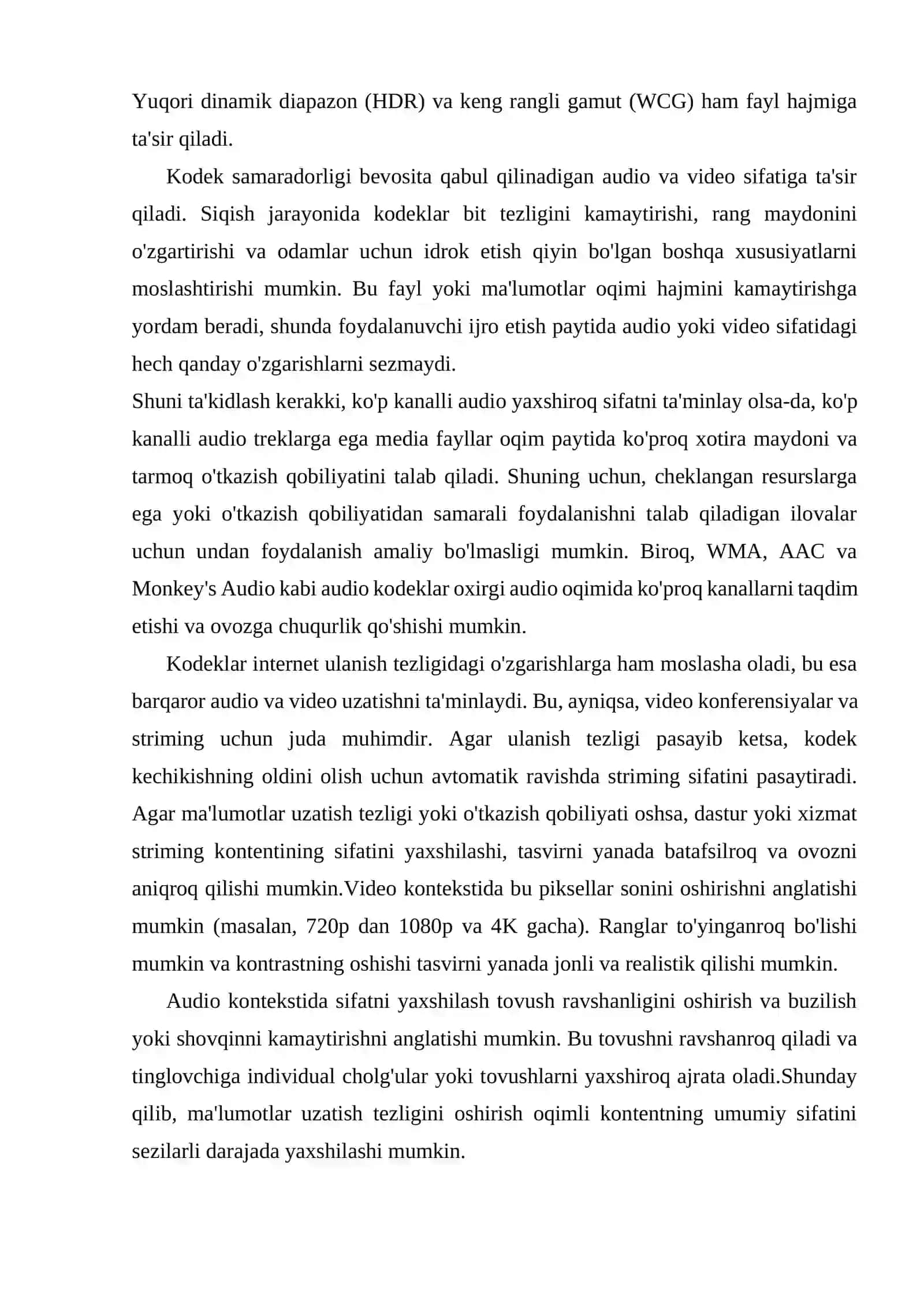 Kodeklar va ularning vazifasi 2