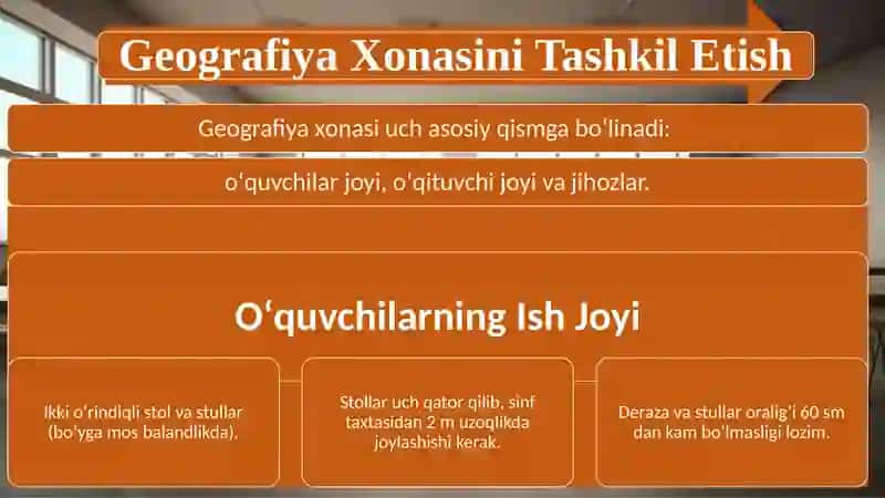 Geografiya Xonasini Jihozlash Talablari 2