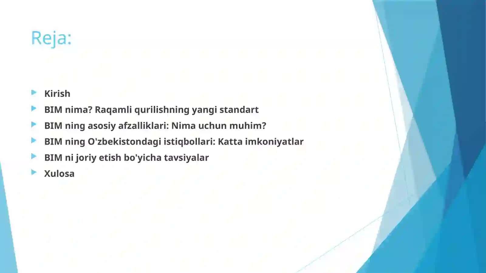 Loyihalash jarayonida BIM (Building Information Modeling) 2