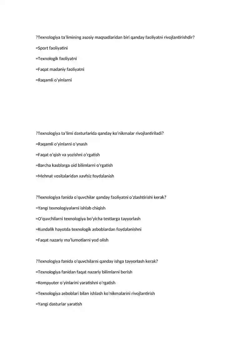 Boshlang’ich sinflarda texnologiya ta’limi 2