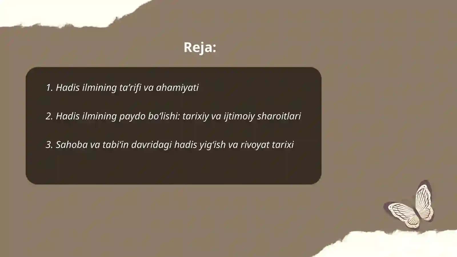 Hadis ilmining paydo boʻlish 2