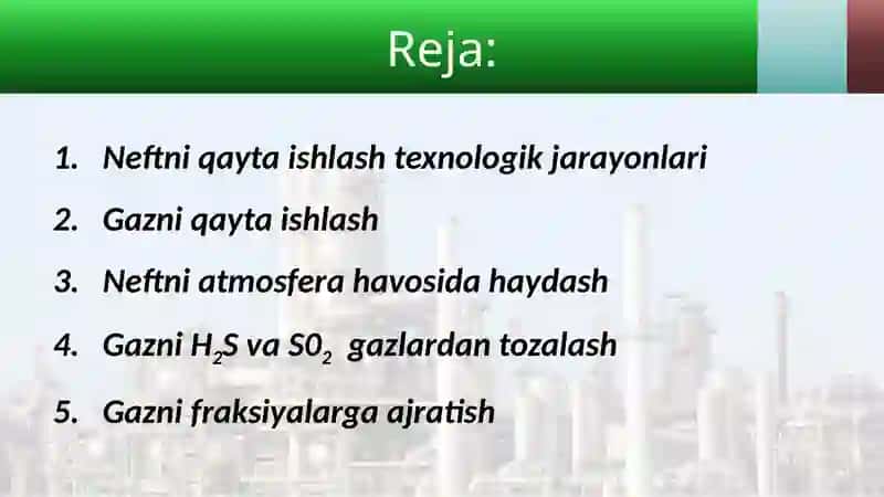 Neftniqaytaishlash texnologik jarayonlari 2