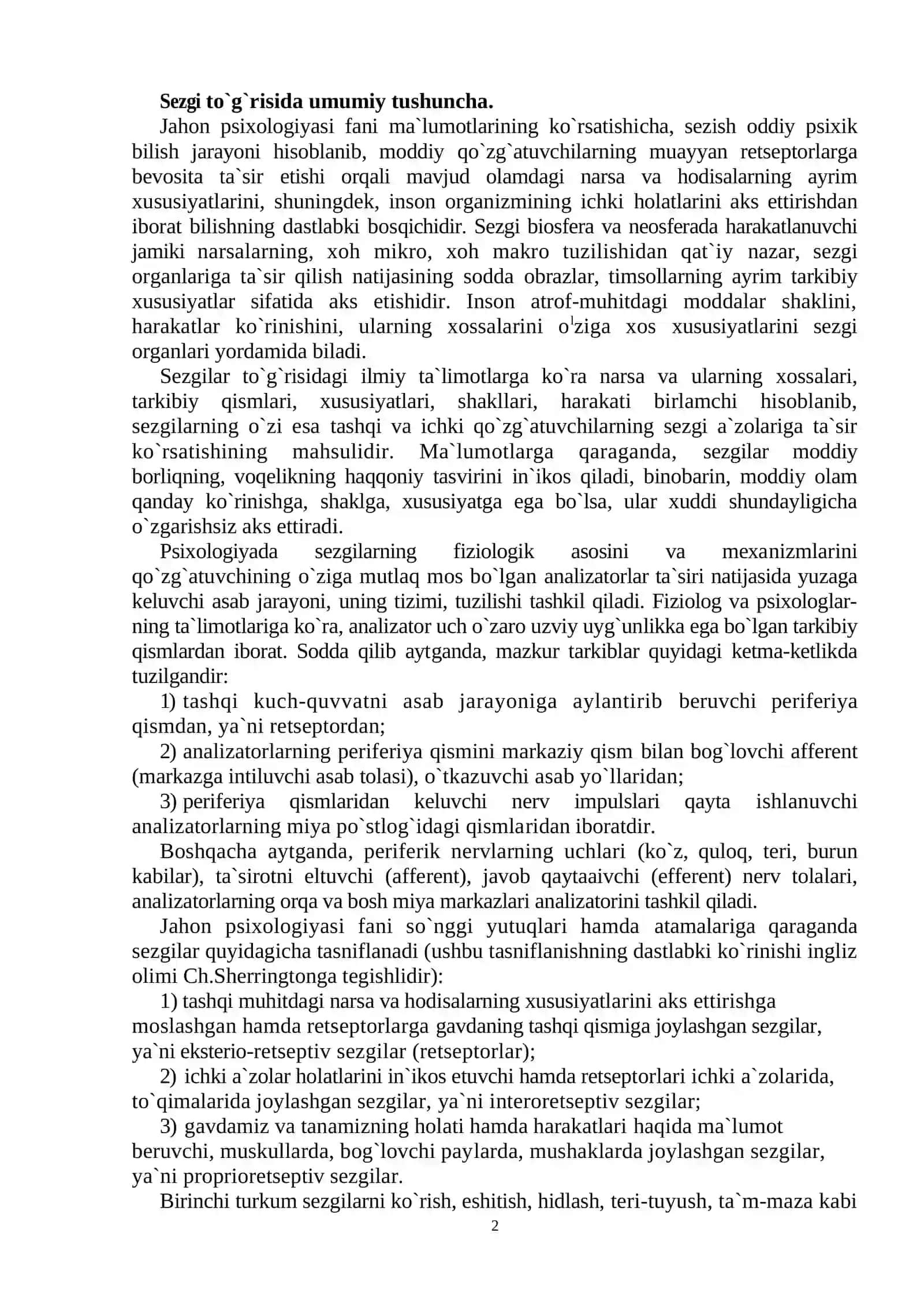 Sezgi to`g`risida umumiy tushuncha 2