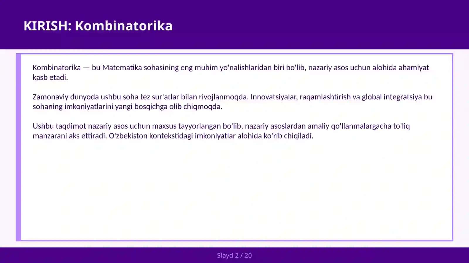 KOMBINATORIKA 2