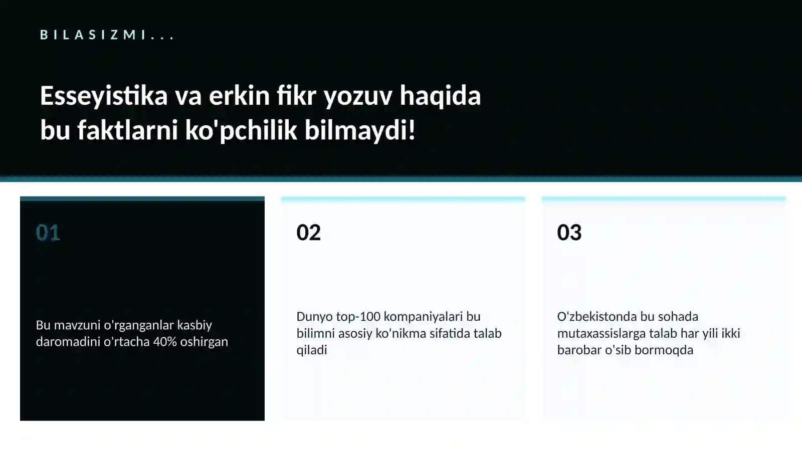 Esseyistika va erkin fikr yozuv 2