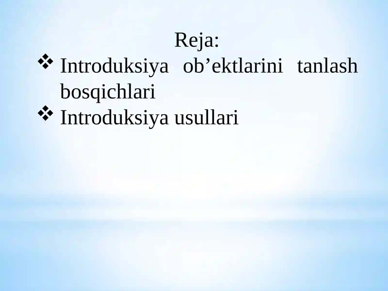 Introduksiya usullari 2