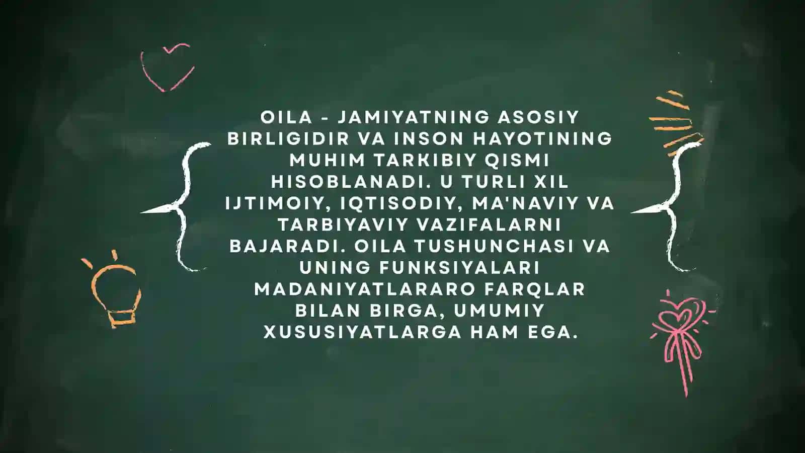 OILA TUSHUNCHASI VA  FUNKSIYALARI 2