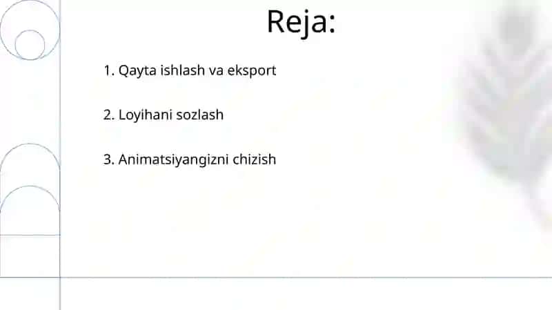 Animatsion lavhalar yaratish 2
