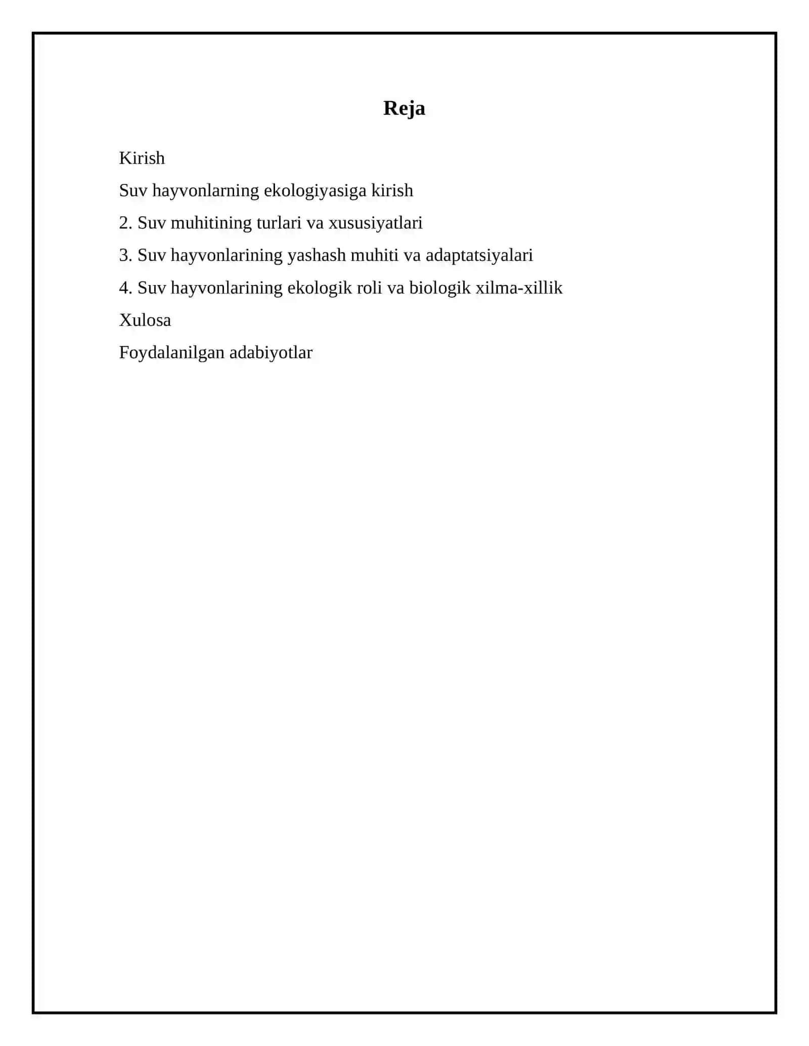 Suv hayvonlarning ekologiyasi 2