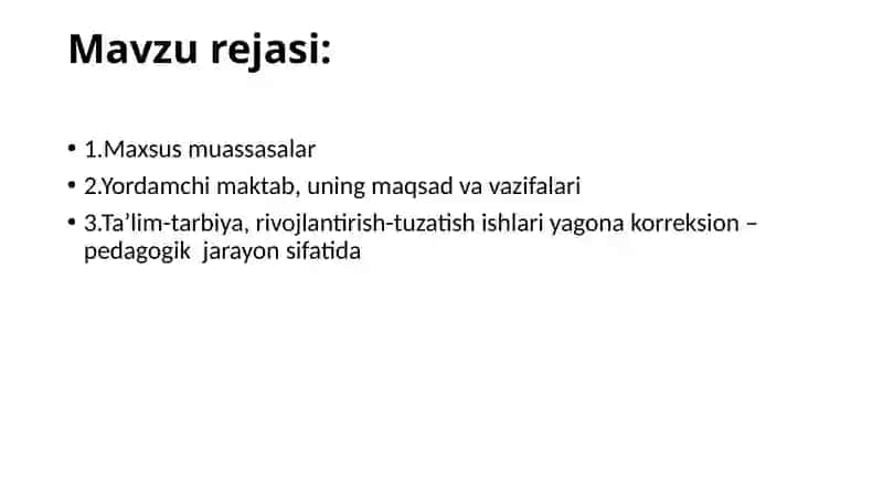 Ma’ruza: Maxsus ta’lim tizimi 2