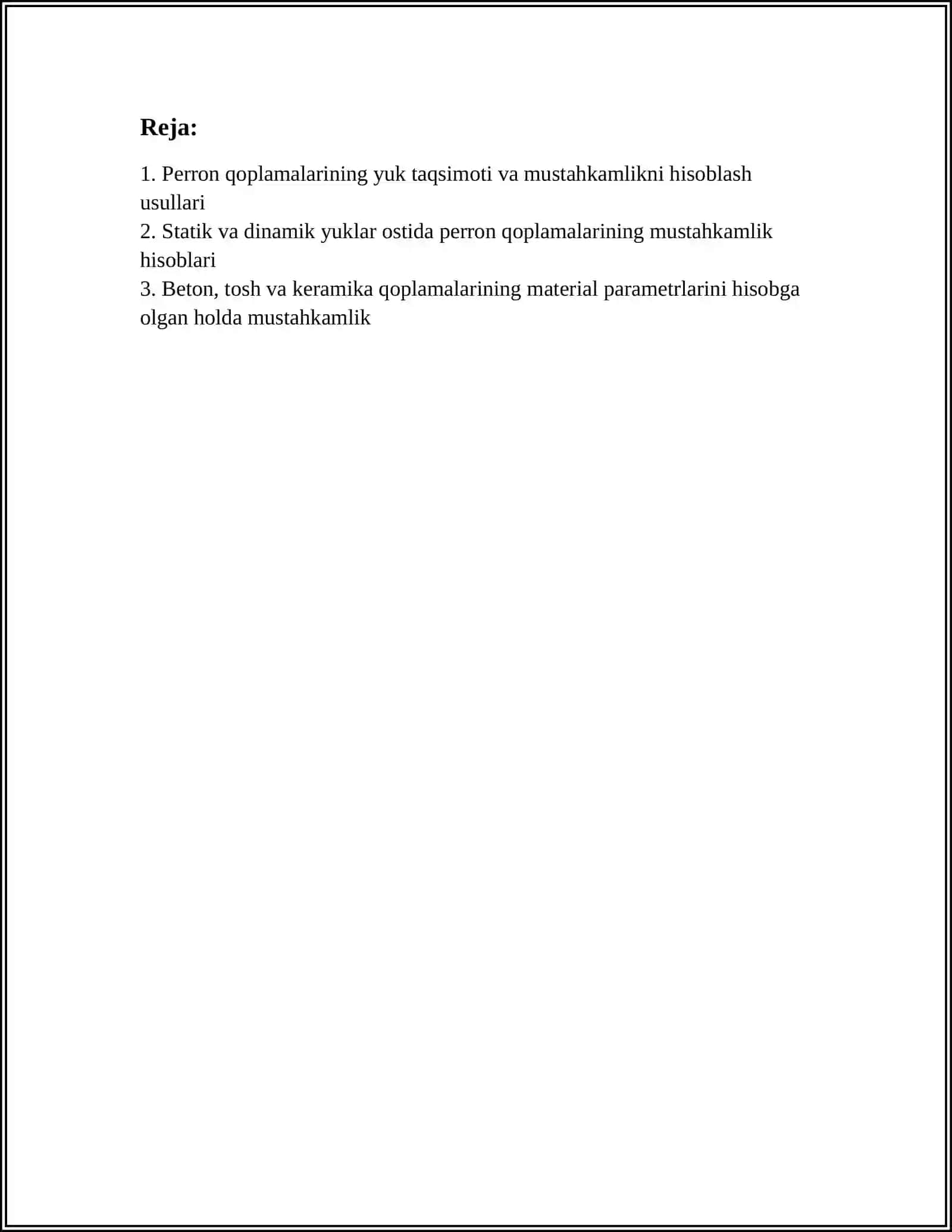 PERRON QOPLAMALARINING MUSTAHKAMLIK HISOBLARI 2