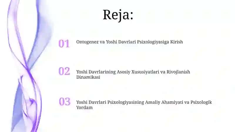 Ontogeniz. Yosh davrlari psixologiyasi 2