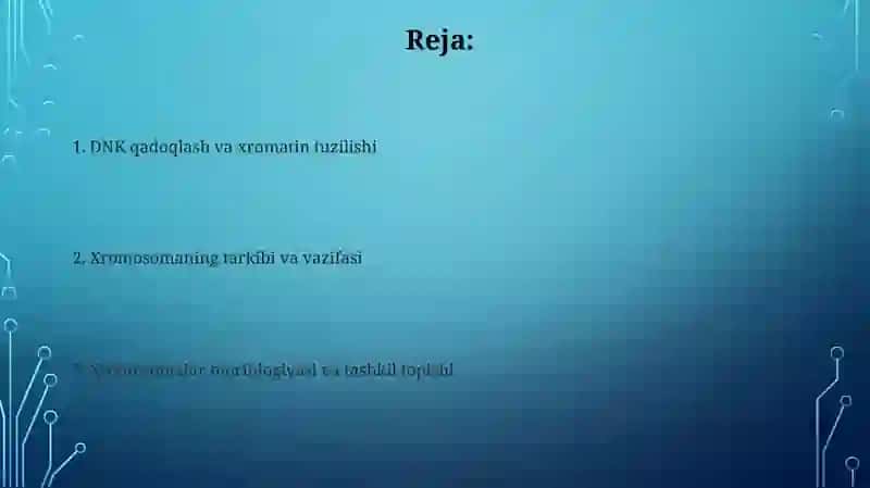 Xromosomalar tarkibi va tuzilishi 2
