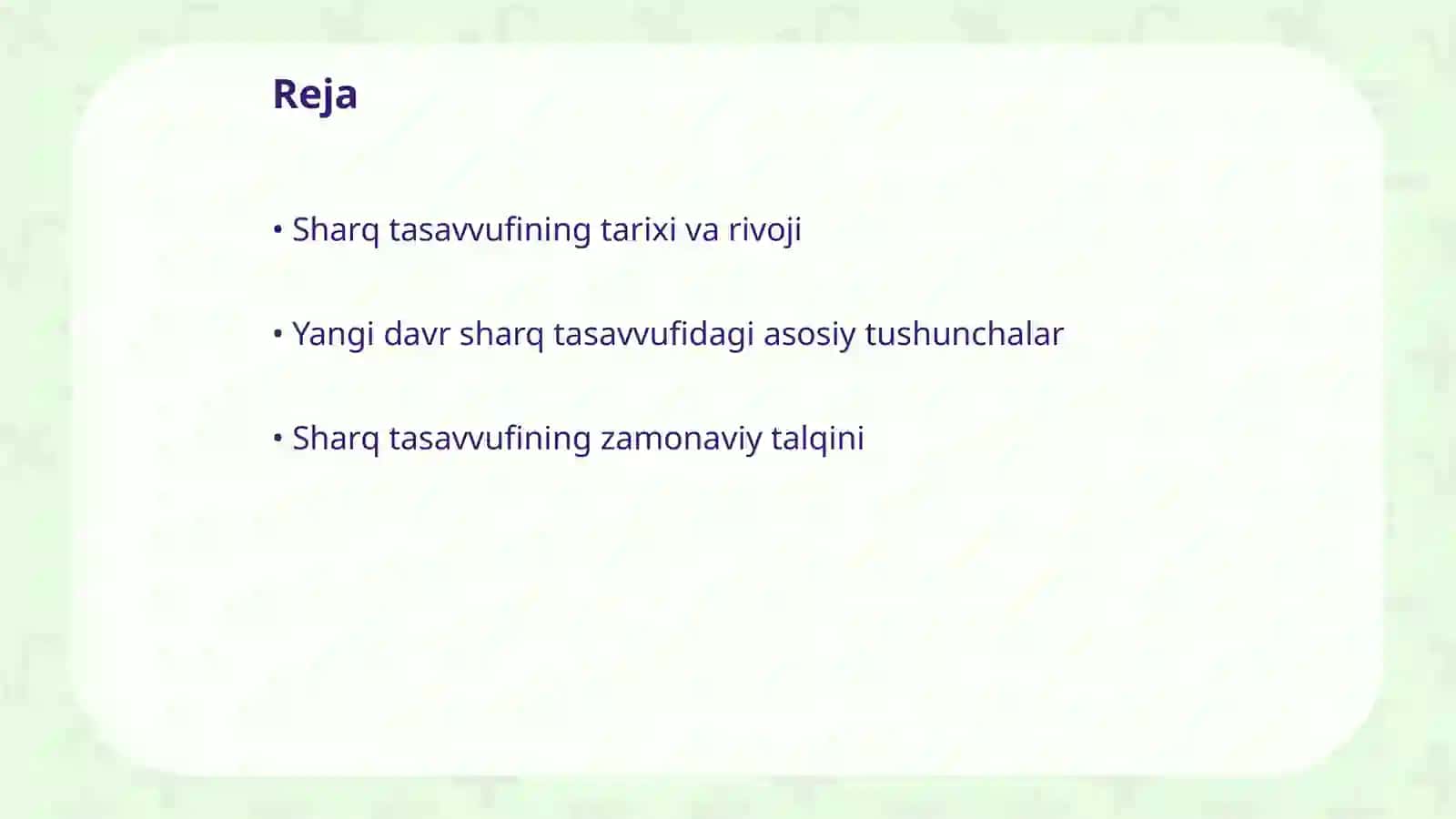 Yangi davr sharq tasavvufi 2