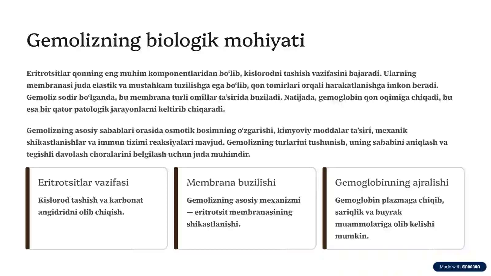 Gemoliz va uning turlari: Qon hujayralarining sirlari 2