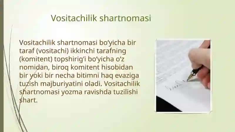 Vositachilik shartnomasi 2