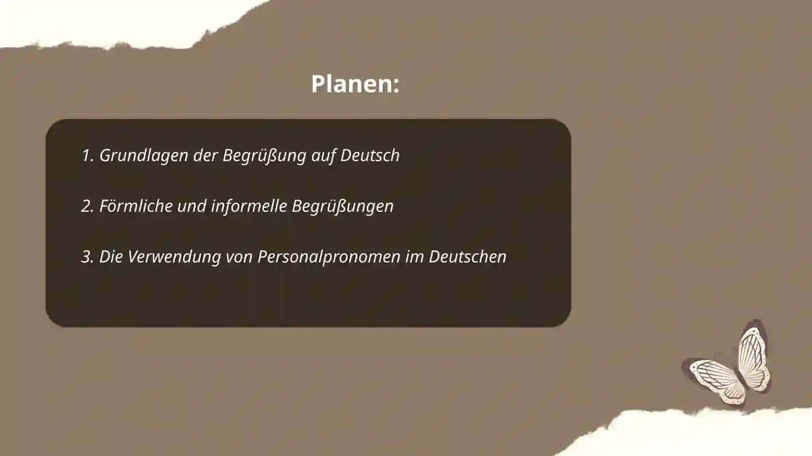 Grundlagen der Begrüßung auf Deutsch 2