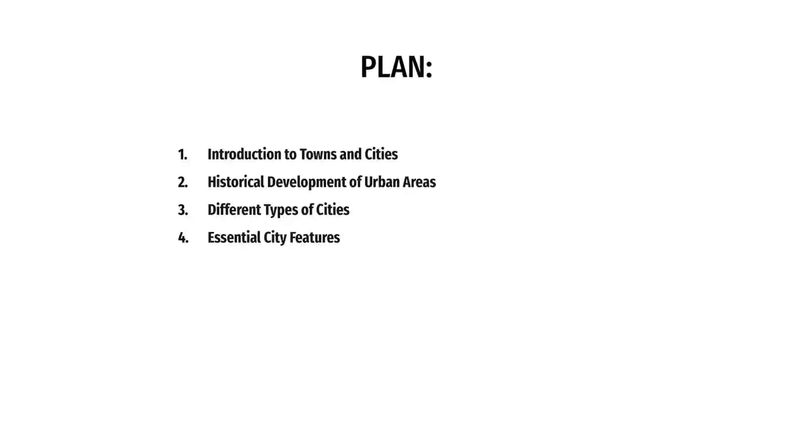 Introduction to Towns and Cities 2