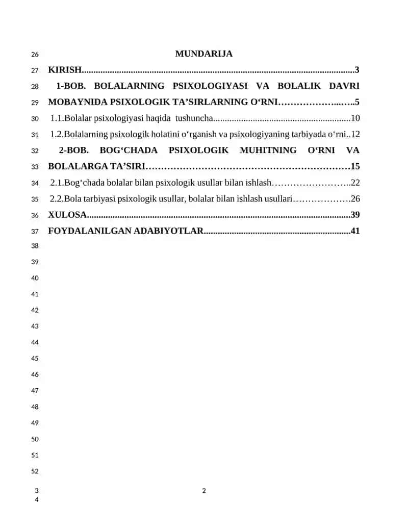Bog‘chada psixologik muhitni ta’minlash 2