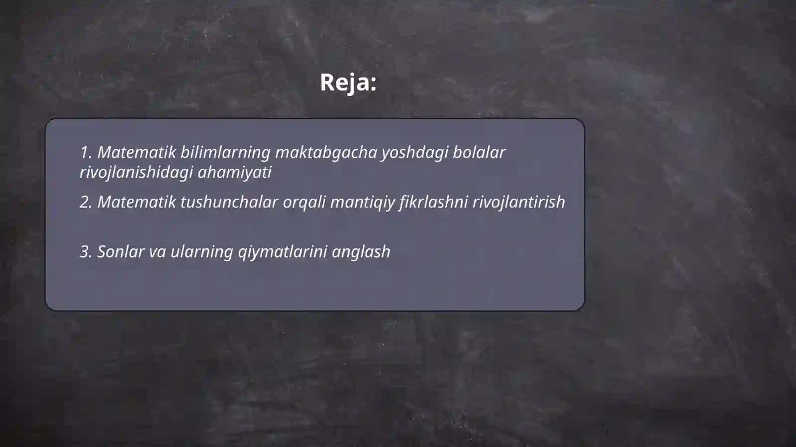 Matematik bilimlarni rivojlantirish 2