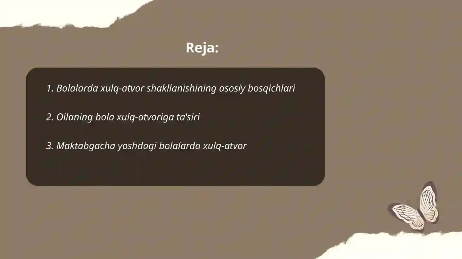 Bolalarda xulq atvor shakillanishi 2