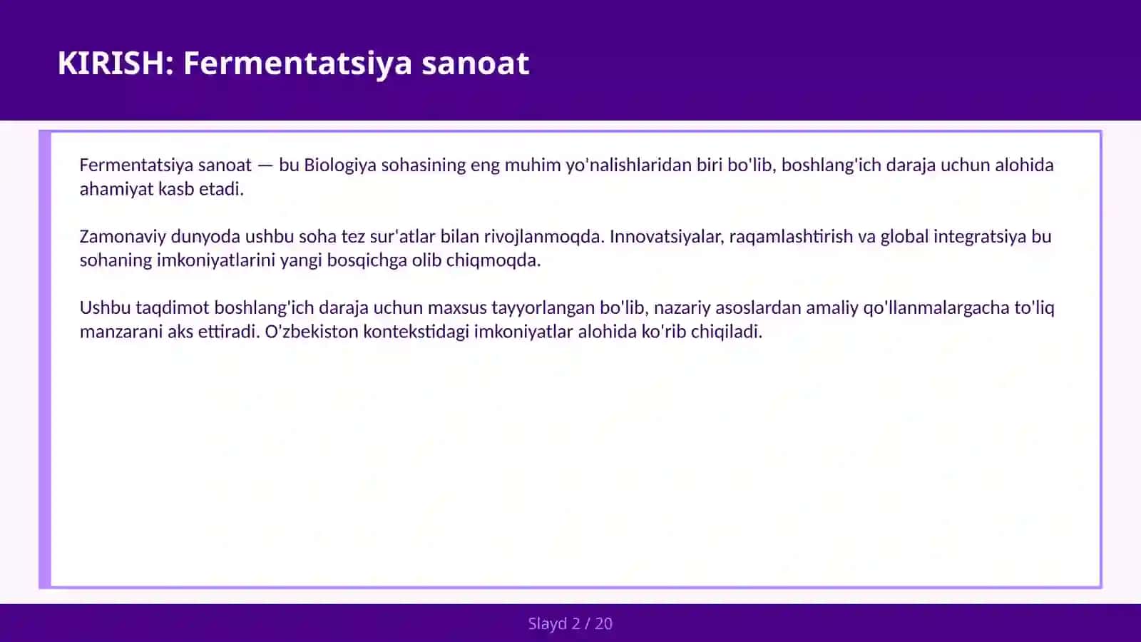 Fermentatsiya sanoat 2